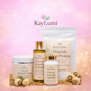 KayLumi Nourish Mass Protein Blend with Curves Nourish Cream Oil Serum & Capsules for Skin Care