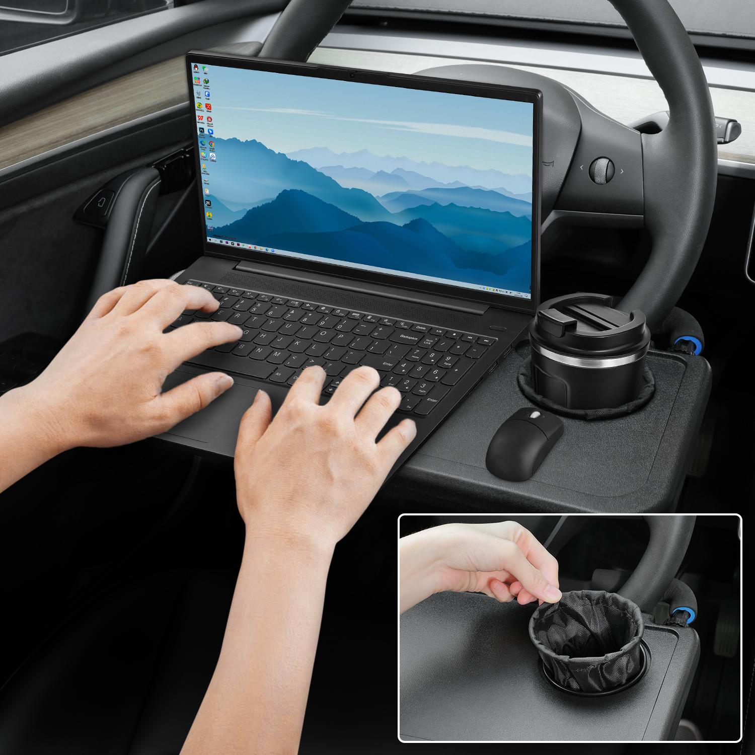 Car Steering Wheel Desk Car Table for Eating/Working/Laptop, Car Seat Stand Trays Multipurpose Travel Car Accessories