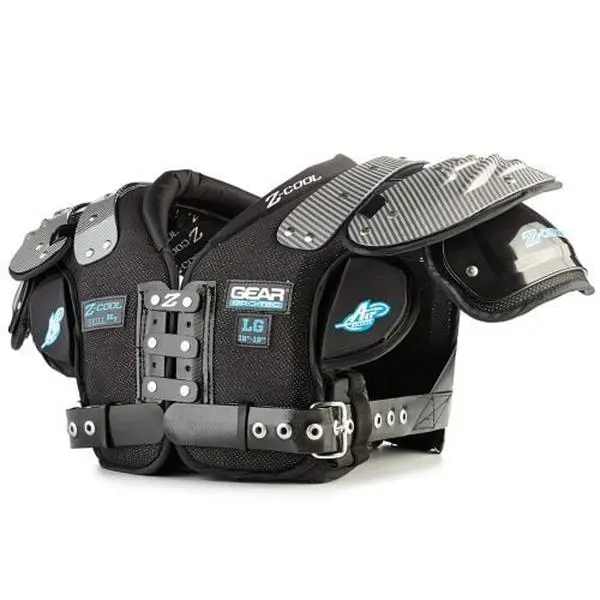 Gear Pro-Tec ZC7 Skill Adult Football Pad with Z-Cool Cooling, Extended Arch Protection, Brock Foam, and Non-Cut Buckle for Better Performance, Adjustable, Antimicrobial, Anti-Injury Protective Gear, Heat-Wicking Protective Gear