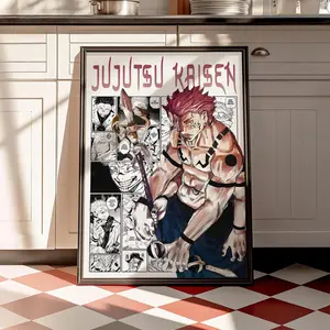 Jujutsu Kaisen Sukuna Poster, Ryomen Sukuna Character Print, Manga Room Decor, Anime Wall Art( Unframed - Print Only )