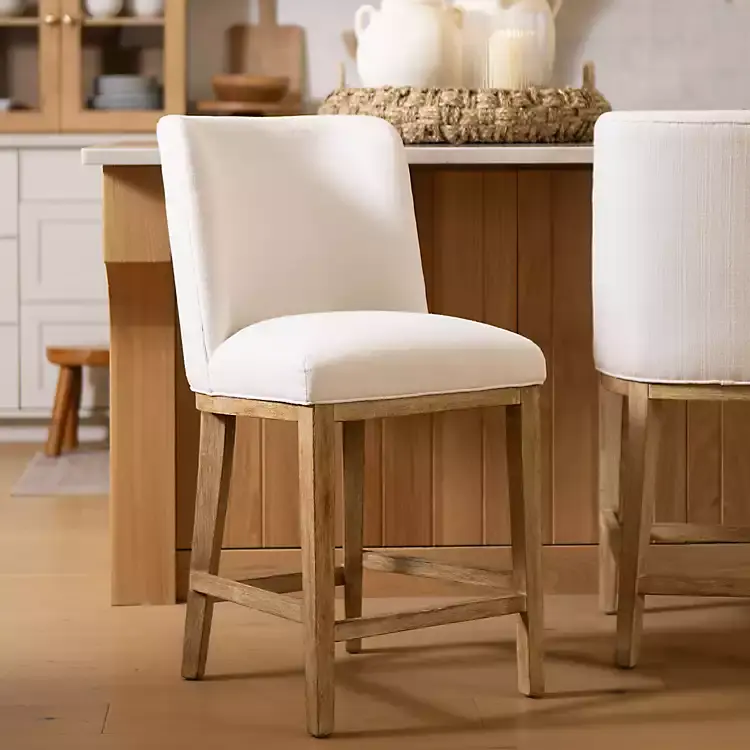 New! Capri Cream Upholstered Counter Stool – Classic & Comfortable