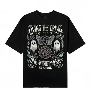 Summer T-Shirts Women's Vintage-Inspired Living The Dream One Nightmare At A Time Graphic T-Shirt
