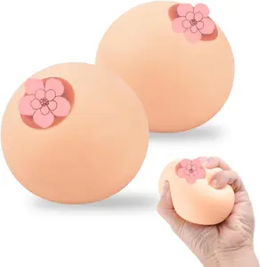 1pc Fake Boob Squishy Stress Balls - Fake nipple, Funny Gifts for Adults, Perfect for Him, Fidgets at home, Stress Relief for boyfriend