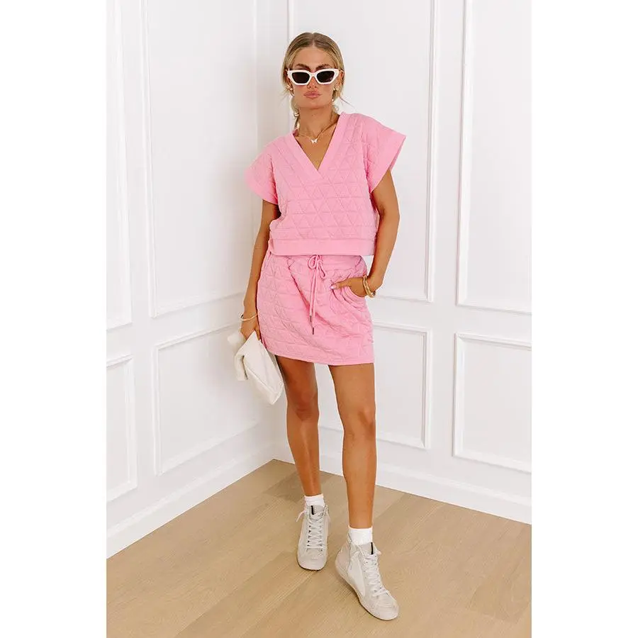 Statement Piece Quilted Mini Skirt