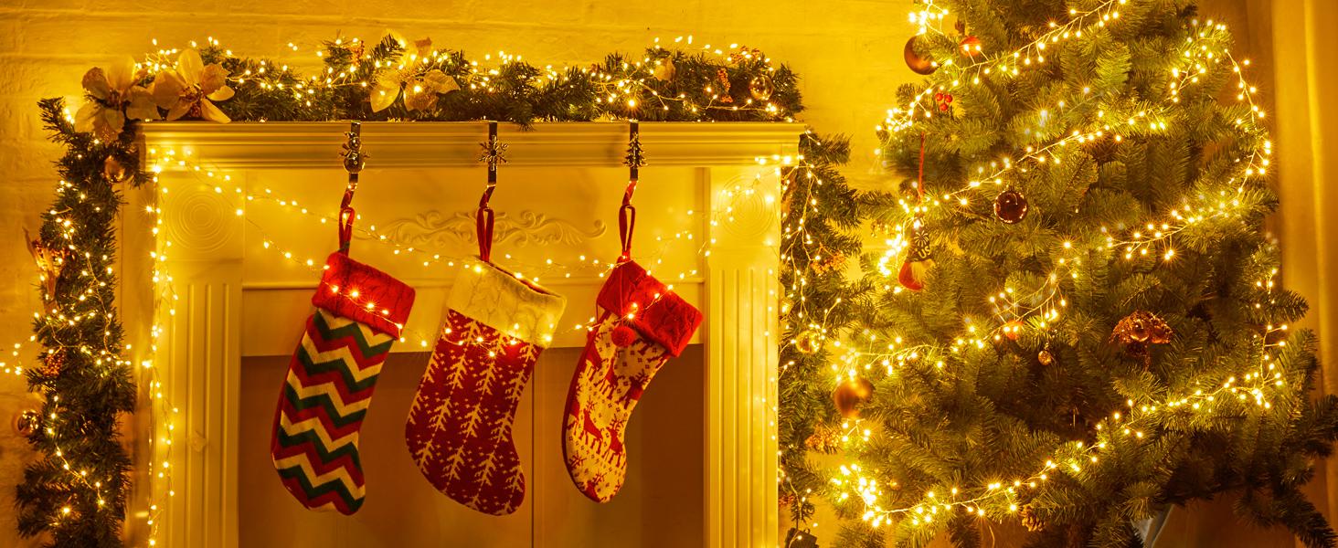 Fairy Lights Battery Operated 60 LED Starry Firecracker String Lights 5 Feet Silver Wire Waterproof for DIY Wreath Home Wedding Bedroom Mason Jar Holiday Christmas Ramadan Decorations