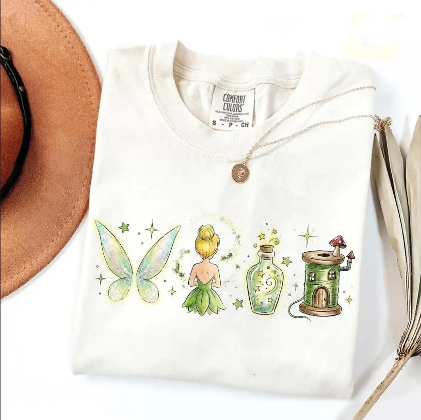 Comfort Colors Vintage Tinkerr Bell Shirt, Neverland Fairy Tee, Magic Kingdom Shirts, Magical Vacation Tee, Princess Shirt