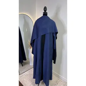Elan  Suede Open Abaya Coat