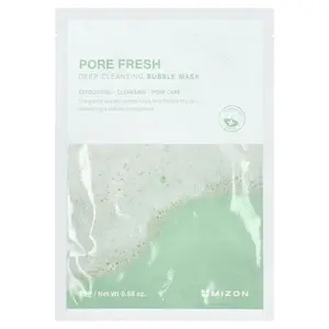 Mizon Pore Fresh, Deep Cleansing Bubble Beauty Mask, 1 Sheet, 0.88 oz (25 g)