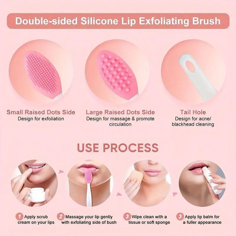 [Howusn] Double-sided Facial Scrubber, 4 Counts Silicone Face Scrubber, Facial Skin Cleaning Brush, Facial Skin Massage Brush, Skincare Tools for DailyUse, Skincare Tools, Pore Removal, GentleCleansing