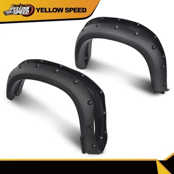 ALLGOOD Vehicle Specific Rivet Flare Fender Flares - 4pcs Front & Rear Off-Road Wheel Well Shield, Scratch Guard Car Exterior Accessories for 19-21 Chevy Silverado 1500, Aggressive Appearance