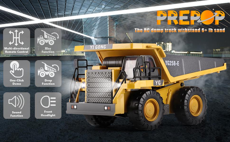 【Limited-time special! 】Excavator Remote Control Construction Truck 2.4Ghz 11 Channels RC Bulldozer Alloy Plastic Engineering Vehicle Electronic Toys for Kids,Christmas gift
