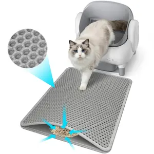 Grey Cat Litter Trapping Mat 22x16 Inch Waterproof Urine Proof Non Slip Easy Clean Floor Protection Mat#Summervibes #petLovers