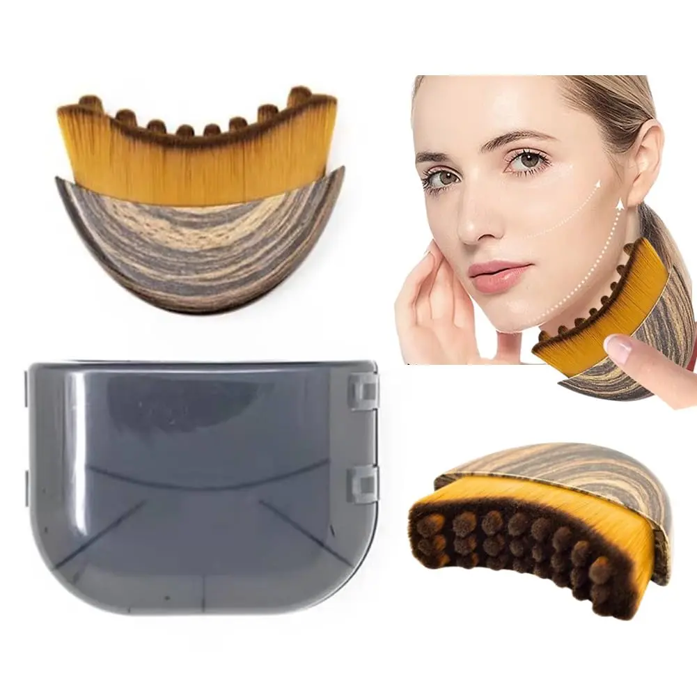 1/2 PCS Lymphatic Contour Face Brush for Sculpting – Anti-Puffiness, Detox & Lift, Improves Skin Glow & Absorption (1 Pcs Contour Face Brush)