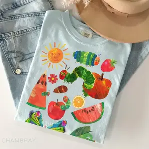 Comfort Colors Hungry Caterpillar Back To School T-Shirt, Hungry Caterpillar Teacher Shirt, Teacher Life Shirts, Childrens Book Shirt, Kindergarten Teacher, Gift For Teacher