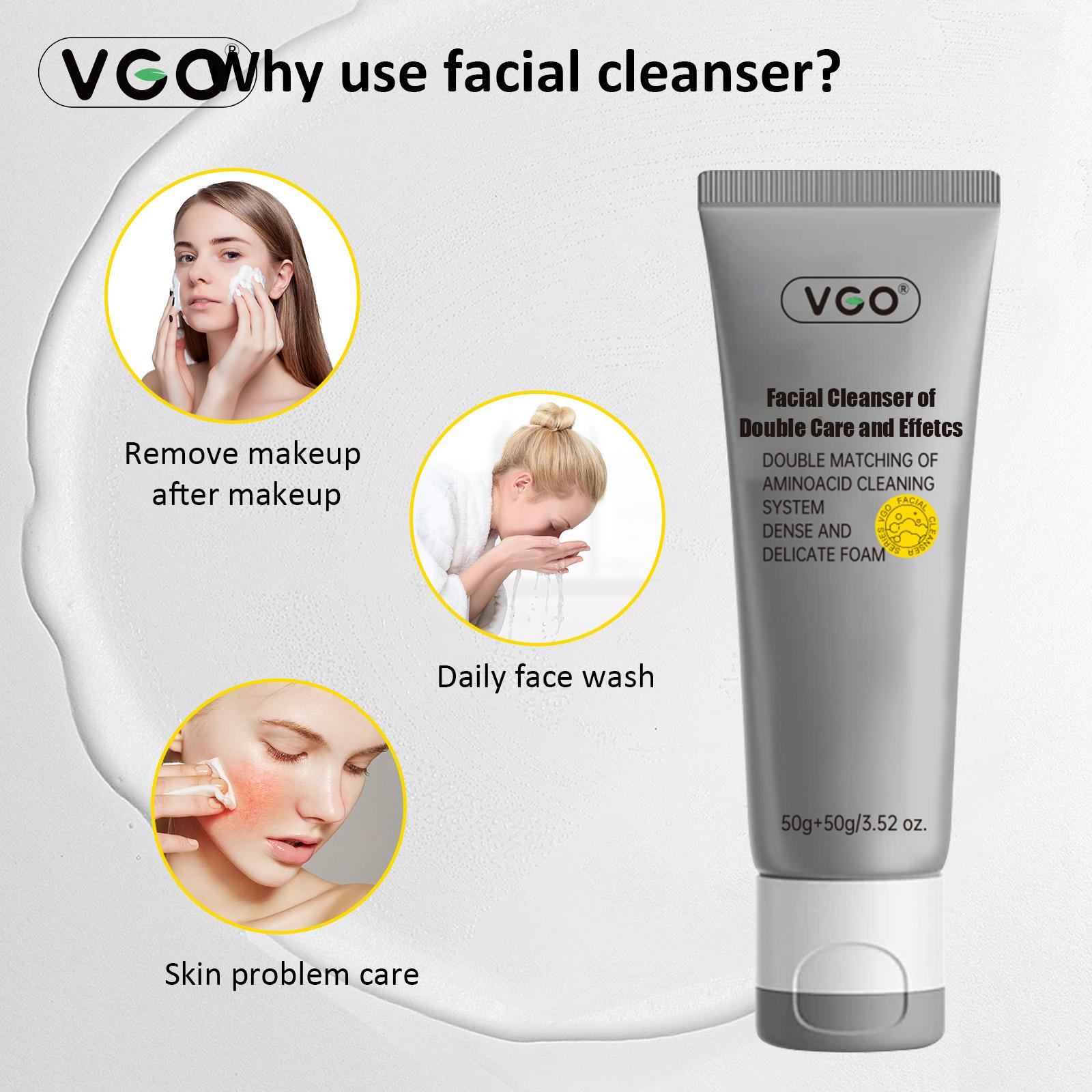VGO-Vitamin C Serum, Moisturizer, and Facial Cleanser Set Cleansing Moisturizing Suitable for sensitive skin-Live Skincare Radiance -B