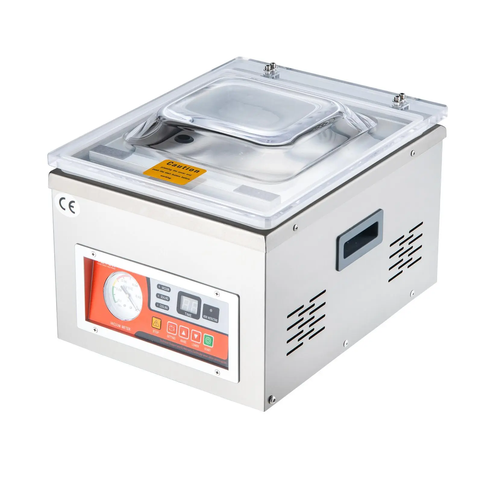 【Backtoschool】VEVOR Chamber Vacuum Sealer, 260W Power, 10.2 in Sealing Length, Compact Vacuum Sealers for Wet Foods, Meats, Marinating, Home Kitchen & Commercial Use, Start for Other Needs, 12.6 In Length Handles Large Bags