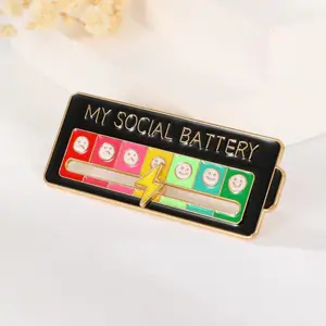 2PCS Women men Decorative Pin Functional Aesthetic Interactive Brooch for Backpacks Hat Bags