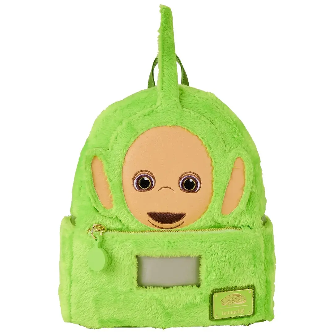 Loungefly Teletubbies Dipsy Plush Cosplay Mini Backpack - Light-Up Screen, Embroidered Details, Cute Backpacks, Fluffy Backpack, Embroidery