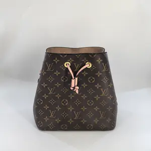 Pre-owned Louis Vuitton Canvas Tote Bags Monogram Neonoe MM Rose Poudre