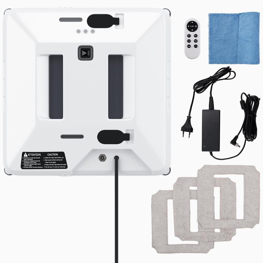 Smart Window Cleaning Robot,3000Pa/5600Pa Auto-Adjust Suction,Multiple Modes,AI Path Edge Clean, Remote Control