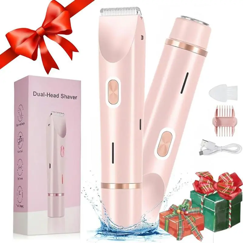 Women's Waterproof Electric Double-Head Multifunctional Trimmer, Automatic Body Hair Removal Appliance