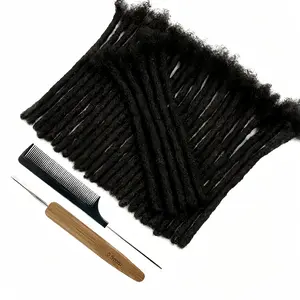 CCLG  0.4cm 4-12 Inches natural Loc extension 100% Human Hair Handmade Dreadlock Extensions Dyeable & Bleachable Perfect for locrepair add Length & Thickness Boost dreads