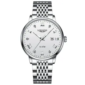 LOEGSINS Men’s Elegant Watch Model 659, a premium automatic mechanical watch that pairs effortlessly with outfits to enhance your look, featuring luminous display and 30 meters water resistance