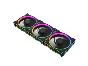 ASUS Prime MR120 ARGB fan black triple pack, 28mm extra-thick frame, quiet, high-performance cooling with PWM control, 20 ARGB LEDs with dual-sided frame lighting, Aura Sync compatibility