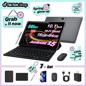 【TikTokShopSpringGlowUp】MAXPad 2026's 10.1 inch Smart AI new Tablet Android15 16GB+64GB 6000mAh big battery,tablets bundle with Keyboard,Case ,mouse,USB-C Adapter,bluetooth,5GWIFI Entertainment,Dual camera,widevine l1,Streaming,Women's Day gift for 2026