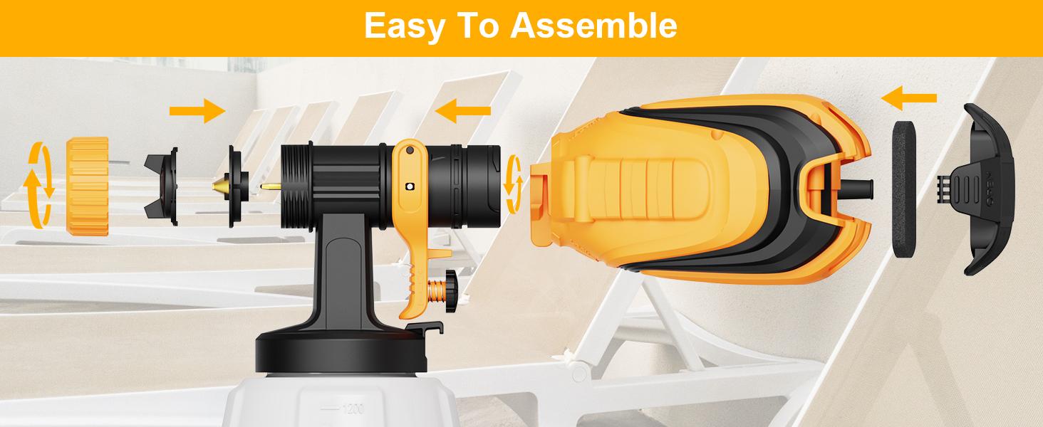 VONFORN Paint Sprayer, 700W HVLP Paint Sprayer with Cleaning & Blowing Joints, 4 Nozzles and 3 Patterns, Easy to Clean, for Furniture, Cabinets, Fence, Walls, Door, Garden Chairs etc. VF803 VONFORN Paint Sprayer, 700W HVLP Paint Sprayer with Cleaning & Blowing Joints, 4 Nozzles and 3 Patterns, Easy to Clean, for Furniture, Cabinets, Fence, Walls, Door, Garden Chairs etc. VF803