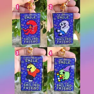 PRE-ORDER Arcade-Themed Smiling Friends Keychains