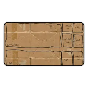 Poor Person's Desk Mat Homeless Man TCG Playmat Neoprene Game Mat | Cardboard Design Mouse Pad, Customized Mouse Pad, Game, Anime