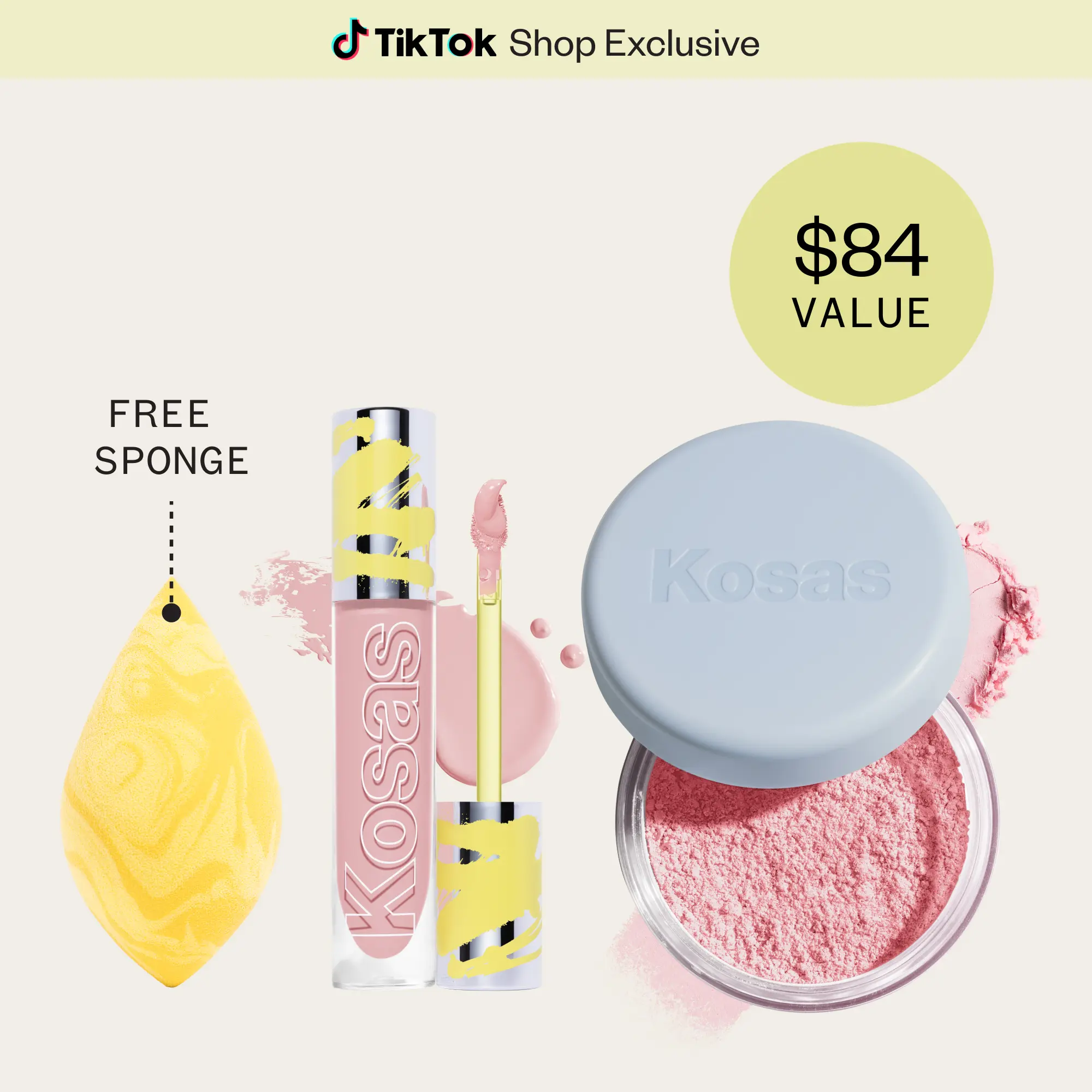 Extra Bright Complexion Set *TikTok Exclusive Set* — Color Corrector, Brightening  Loose Powder & Free Dual-Ended Makeup Blender — Brighten & Set Skin ($84 Value) Caffeine Concealer