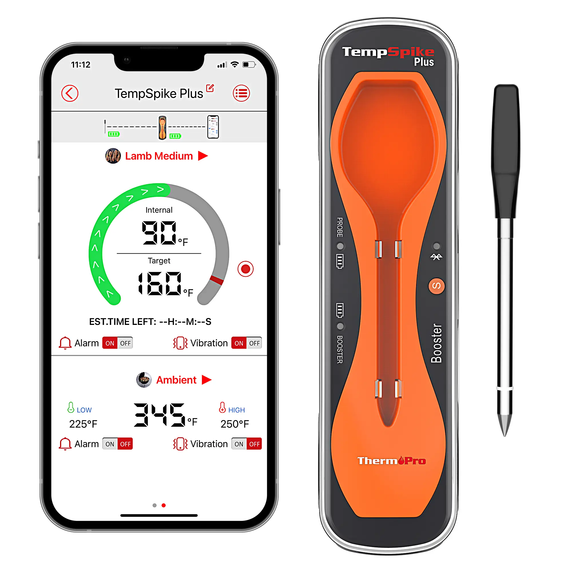 ThermoPro Bluetooth Kitchen Meat Thermometer & Hygrometer Thermometer Bundle for home environment and chef-level grilling monitor (TP970)