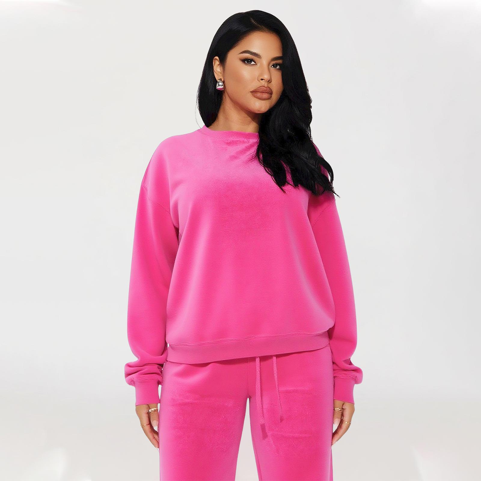 Women's Velvet 2-Piece Tracksuit Set with Pockets - Soft Korean Fabric, Comfortable Jogger Outfit for Casual & Travel Women's Velvet 2-Piece Tracksuit Set with Pockets - Soft Korean Fabric, Comfortable Jogger Outfit for Casual & Travel