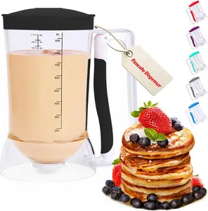 Pancake Batter Dispenser Bottle with Squeeze Handle | Mess-Free Pour for Baking & Waffles