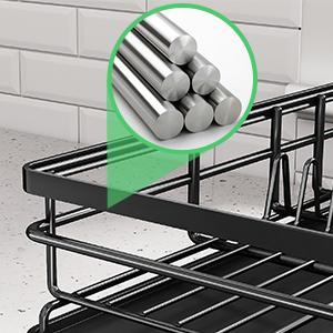 SNTD Dish Drying Rack - Extendable Dish Rack, Large Sink Drying Dish Drainer for Kitchen Counter, Stainless Steel Dish Strainer with Utensil Holder SNTD Dish Drying Rack - Extendable Dish Rack, Large Sink Drying Dish Drainer for Kitchen Counter, Stainless Steel Dish Strainer with Utensil Holder