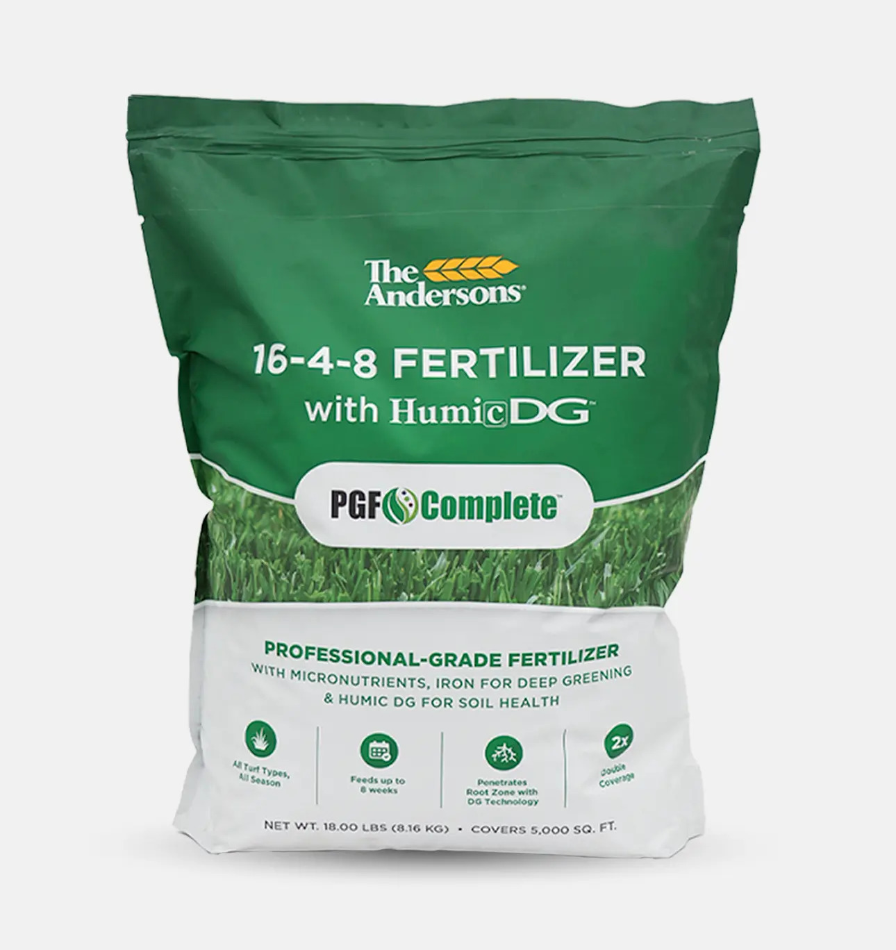 The Andersons PGF Complete Professional-Grade 16-4-8 Premium Concentrated Bagged Plant Fertilizer - Outdoor All-Purpose Garden & Lawn Fertilizer with 7% Humic Acid