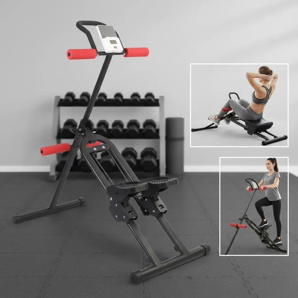 Adjustable Vertical Climber Step Machine for Full-Body Home Cardio - Compact Fitness Equipment with LCD Display, Handlebar Included, Oversized Pedals, 3 Workout Modes, Ideal for Men & Women, Step Machines