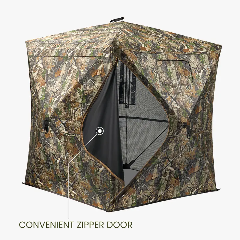 Tidewe Amazing Offer 270° See Through 1-2/2-3/3-4/4-6 Person Hunting Blind, Pop Up Ground Deer Blind Tent Dealsforyoudays