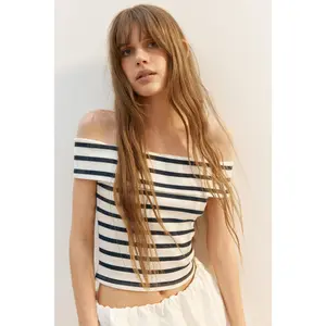 H&M Ribbed off-the-shoulder top