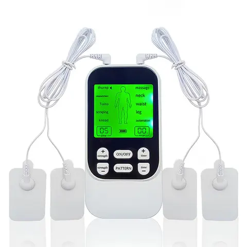 Rechargeable TENS Unit Muscle Stimulator - EMS Manual Massage Tool with Built-In Batteries, 10 Modes, 30 Intensity Levels - Safe, Portable for Neck/Shoulder Pain Relief, Gym Enhancer & Sports Recovery