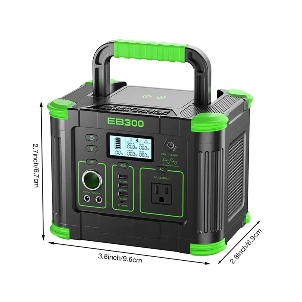 300W 288.6WH Portable Power Station Solar Charger Generator Supply Home Camping