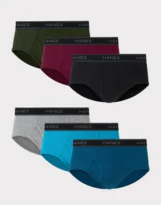 Hanes Comfort Flex Men's Brief Underwear Mid-rise 6-pack Multi Pack Comfortable Fit Soft Stretch Fabric Breathable 782wb6