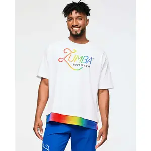 Zumba Men's Crew Neck Tee With Double Layered Hem