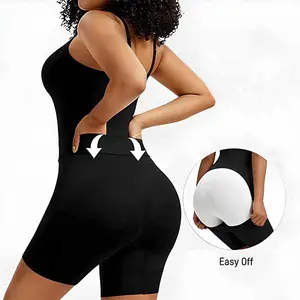 M MYODRESS Spring/Summer Basic Shapewear Easy-Slide Shaper Easy-Off Womenswear Tummy Control Bodysuit with Compression Detachable Bodysuit for Women Minimalist Faja