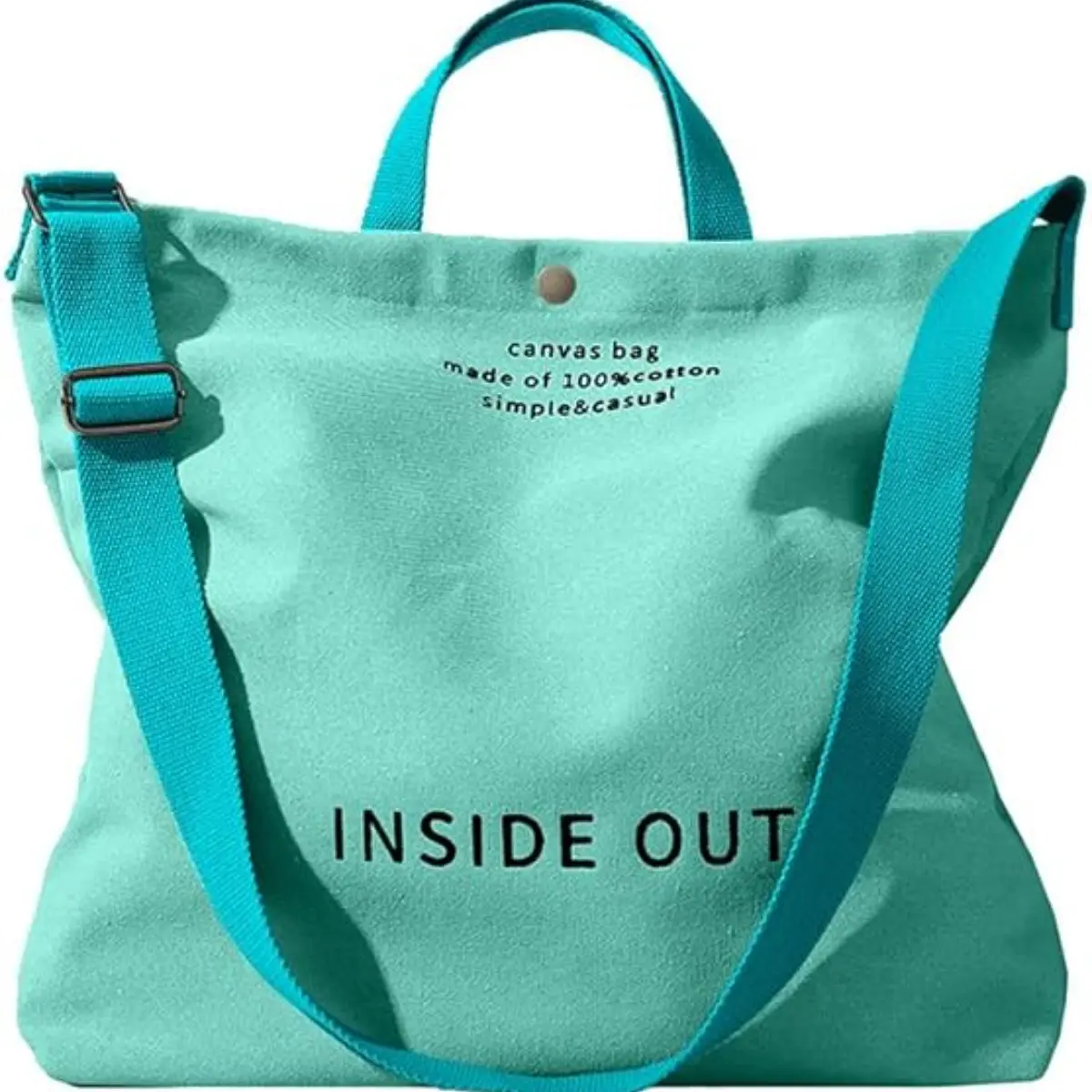 Riverich Tote Bags for Women, Letter Print 16oz Cotton Canvas Crossbody Purse with Multiple Pockets for Work & Travel, Ideal Womens Gifts, Organize, Style, Accessories For Women, Purses, Gifts For Women,back to school,back to school haul