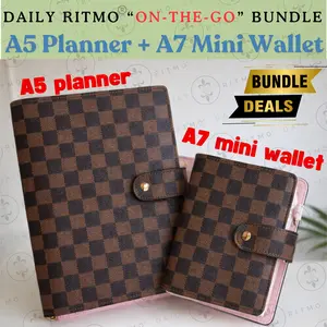 DAILY RITMO “On-the-Go” Bundle – Checkered A5 Planner & A7 Mini Wallet Binder Combo