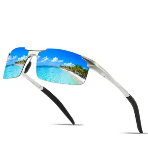 Top Sports Sunglasses Al-Mg Alloy Glasses Driving HD Polarized UV Protection UltraLight Golf Fishing Cycling UV400 Sports Sunglasses