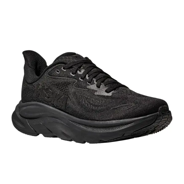 Hoka Women's Clifton 10 Wide Black/Black Athletic Sneaker